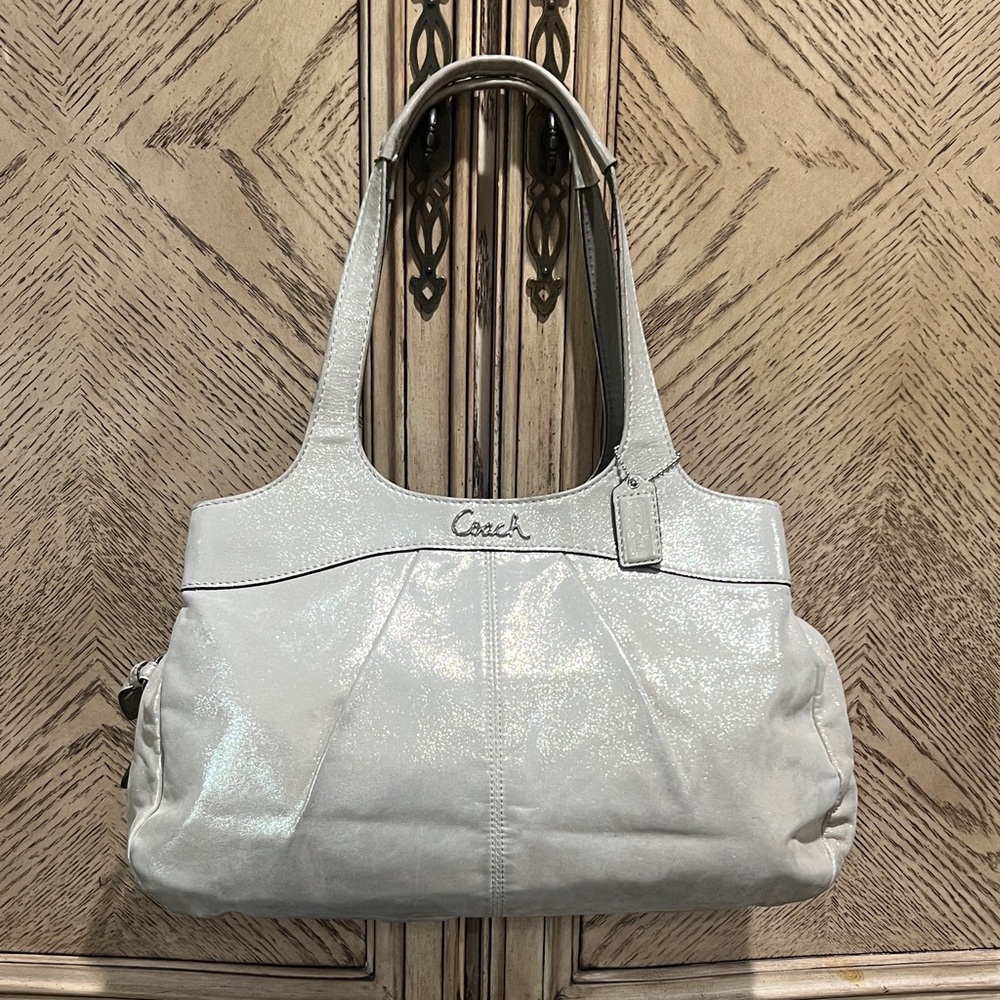 Coach Shimmering Gold Shoulder Bag, authentic